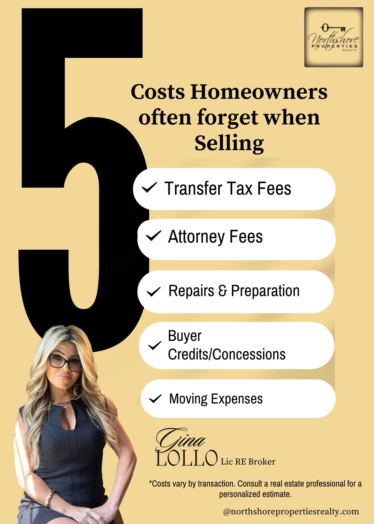How much does it cost to sell a home in Setauket NY seller costs infographic